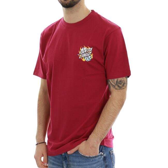 T-SHIRT FLAMING DICE SANTA CRUZ - Mad Fashion | img vers.650x/